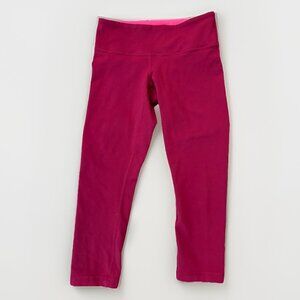 Lululemon Athletica Red Cropped Leggings Size 6 Pants 21" Inseam Yoga Running